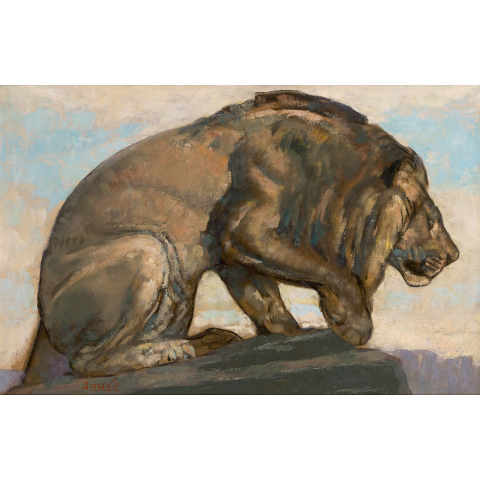 Lion guettant, C 1925.